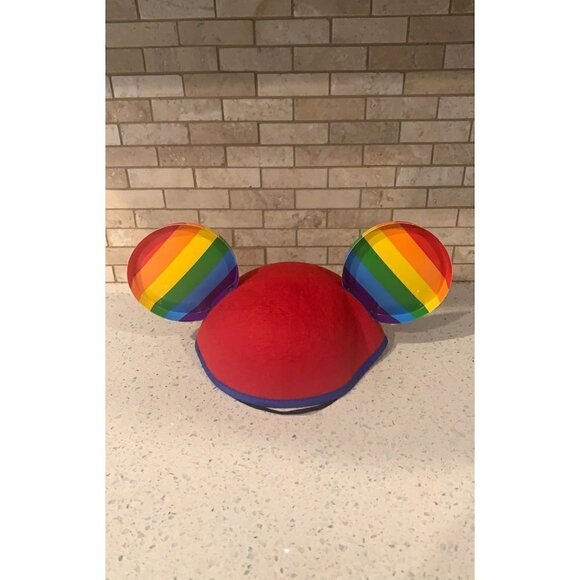 Disney Parks - LBGT Days Pride Heart Mickey Mouse Rainbow Ears Hat Adult Size b2 - Picture 3 of 6